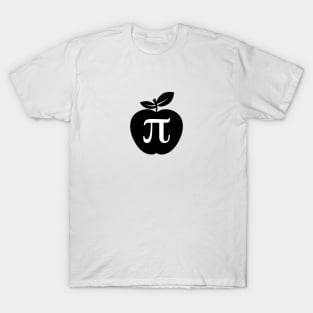 Apple PI Design - Black Print. T-Shirt